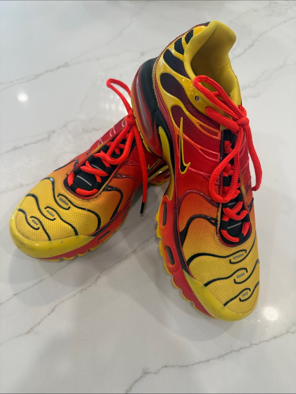Nike Kids Yellow & Red Gradient TN-style Sneakers